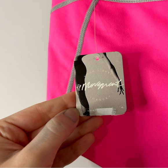 NWT Free People Movement You’re A Peach Shorty Shorts Hot Pink Neon - Picture 6 of 7